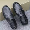 Men's Shoes New High-end Gentleman British Men's Leather Shoes Breathable Soft Sole Soft Surface Business Leather Shoes