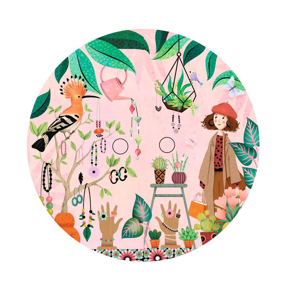 DJECO Secret Garden Music Box Jewelry Box Girls Accessories Case Present Montessori 6 Years Old Christmas (DJ06087)