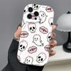 Cartoon Ghost Lips Phone Case for iPhone 17 Pro Max/16/15/14/13