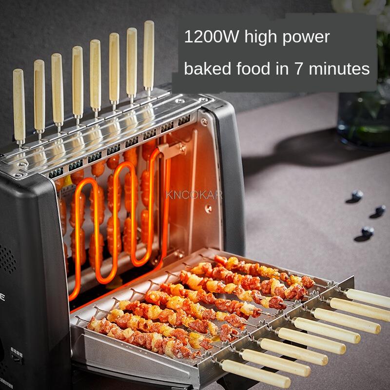 Бытовая электрическая духовка, бездымная, с антипригарным покрытием, электрическая форма для выпечки, шампуры для гриля, бытовой гриль для барбекю 220 В.