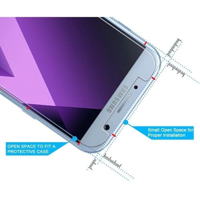 Закаленное стекло для SAMSUNG GALAXY A5 2017 A520 - Пленка Защитное стекло экрана Сверхпрочный Прозрачный протектор Phonillico®