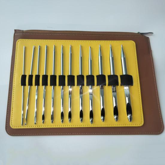 26 шт./компл. набор кольцевых игл, алюминиевые крючки для вязания, 6-дюймовый сменный кабель, набор эргономичных крючков для вязания