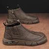 One-pedal Martin Boots Men's Shoes High-top 2025 Autumn and Winter New Versatile British Trend Men's Chelsea Boots