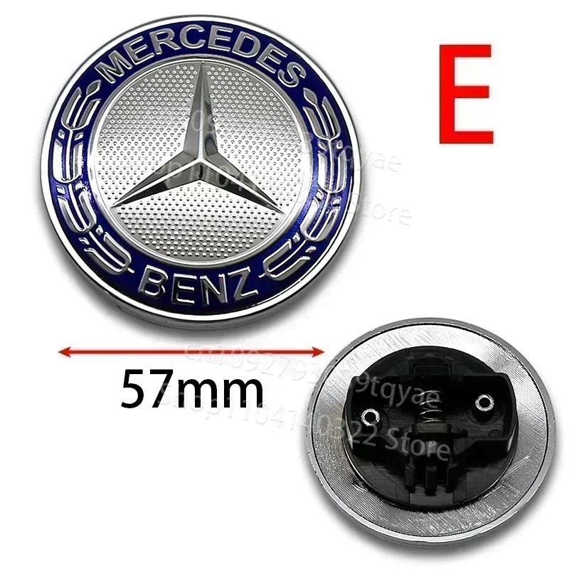 WUGL8 57mm Car Metal Flat Hood Emblem Front Badge Logo Sticker For Mercedes Benz W212 W213 W205 W177 W247 W176 CLS CLA CLK CLG GLS