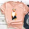 Graphic Tee Short Sleeve Summer Top Wild Animal Sweet Trend Cute 90s Print Ladies Female T Clothing Casual Women's Fashion T-shirt