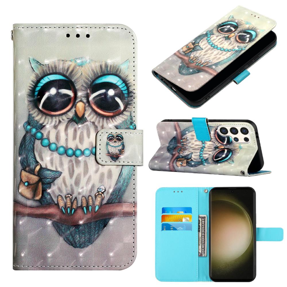 Дворянка сова из искусственной кожи Кошелек с откидной фоторамкой Чехол для книги для iPhone Samsung Huawei Honor Xiaomi Redmi Oppo vivo Sony Google TCL Infinix...