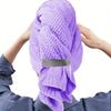 Soft Extra Large Wrap Turban with Elastic Band Quickly Dry Hair Hat  Hair Drying