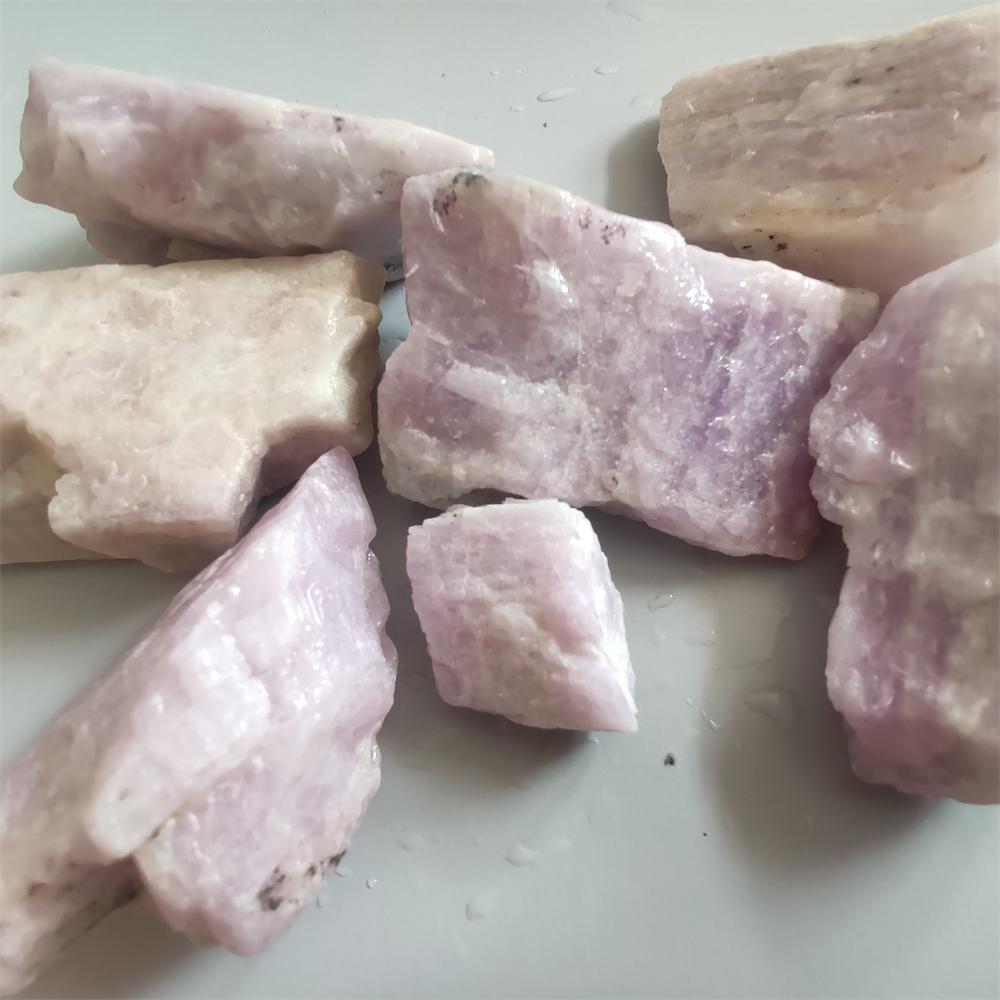 Натуральный кунцит, кристалл кварца, сподумен, грубые минеральные камни, лечебный декор, натуральные камни и минералы