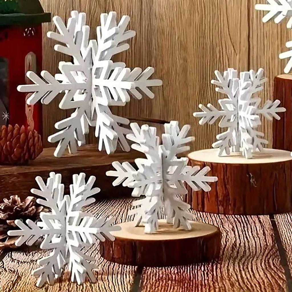 Christmas 3D Snowflake Foam Board Creative Desktop Decoration Set Perfect For Party And Holiday Ambiance