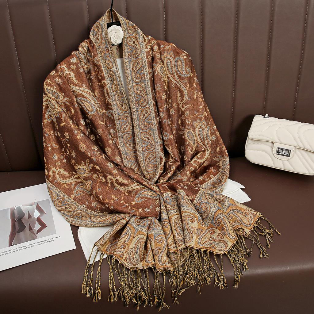 Autumn Winter Scarf Shawl Lady Wrap Warm Scarves Design Print Female Foulard Cotton Stoles Scarf
