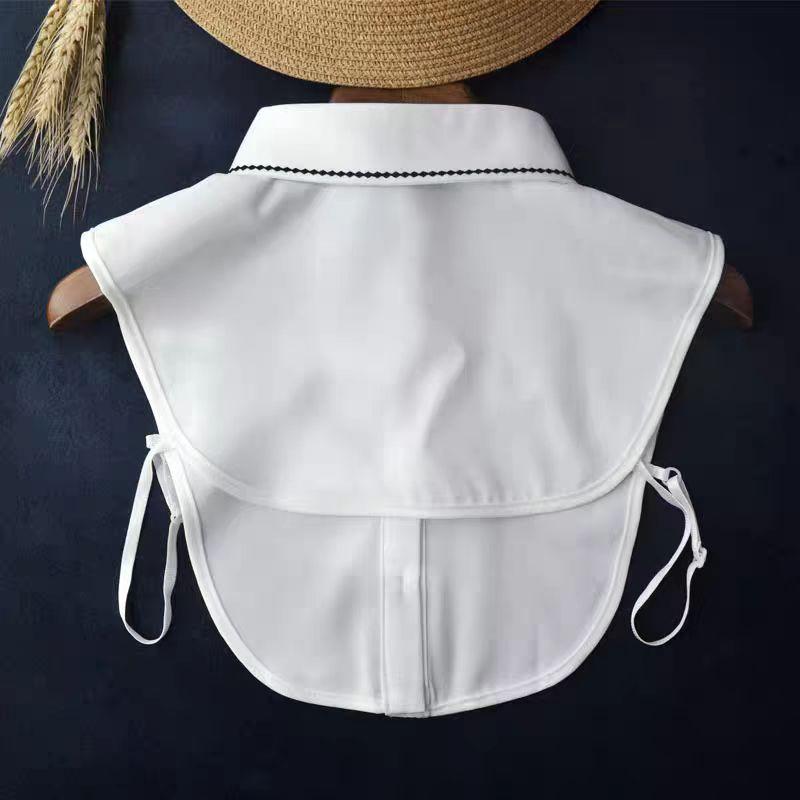 Womens Shirt Fake Collar Classic Blouse Tops Shirt Solid Color Shirt Detachable Collar Female Removable False Fuax Collars