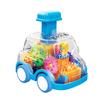 Нажмите, чтобы управлять игрушечной машиной, батарейки не требуются. Детская игрушечная машина для дома, детского сада, прозрачная шестеренка, мини-игрушка, школьный автобус, механическая концепция, обучение, подарок на день рождения