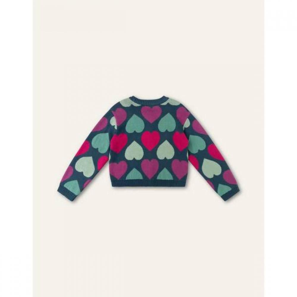 Oilily Be Heart Jacquard Cardigan Okifecg003d 731