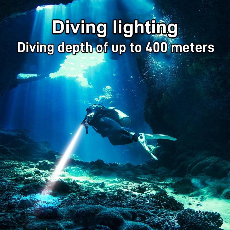 Профессиональный фонарь для дайвинга, мощный фонарь для дайвинга L2 Wick, высокая яркость 8000 лм, фонарь для дайвинга, фонарь для подводного плавания