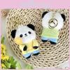 Sunflower Panda Soft Toy Keychain With Custom Design For Couple Accessories