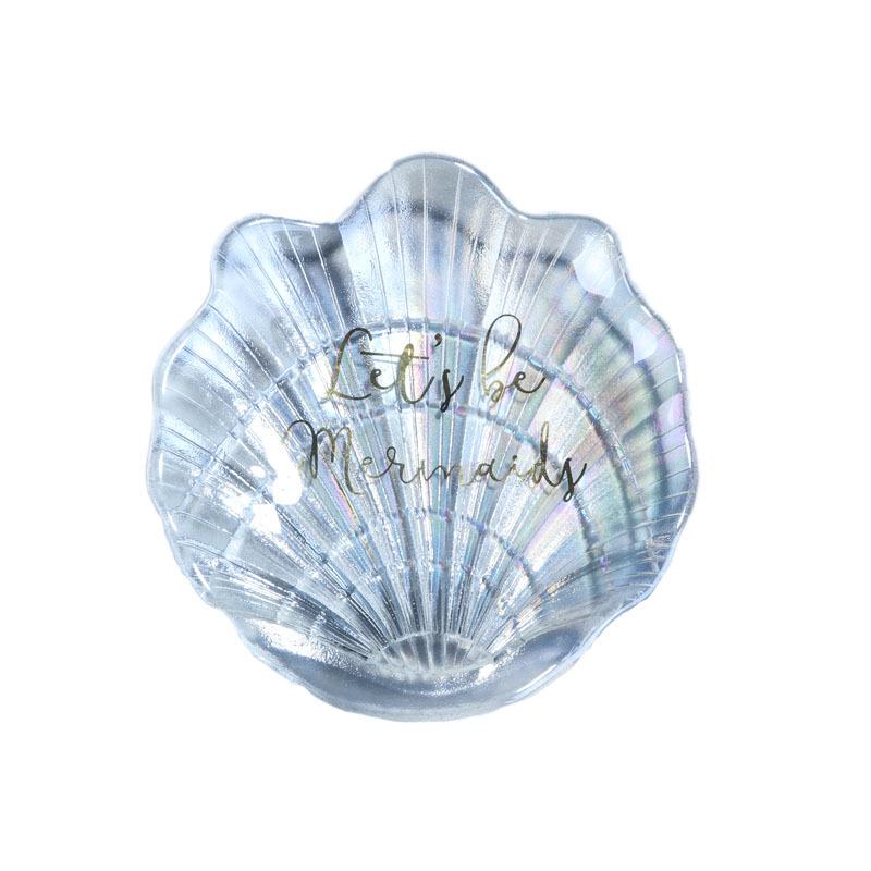 Художественная стеклянная тарелка «Русалка»: Яркий реквизит для демонстрации нейл-арта и ювелирных изделий