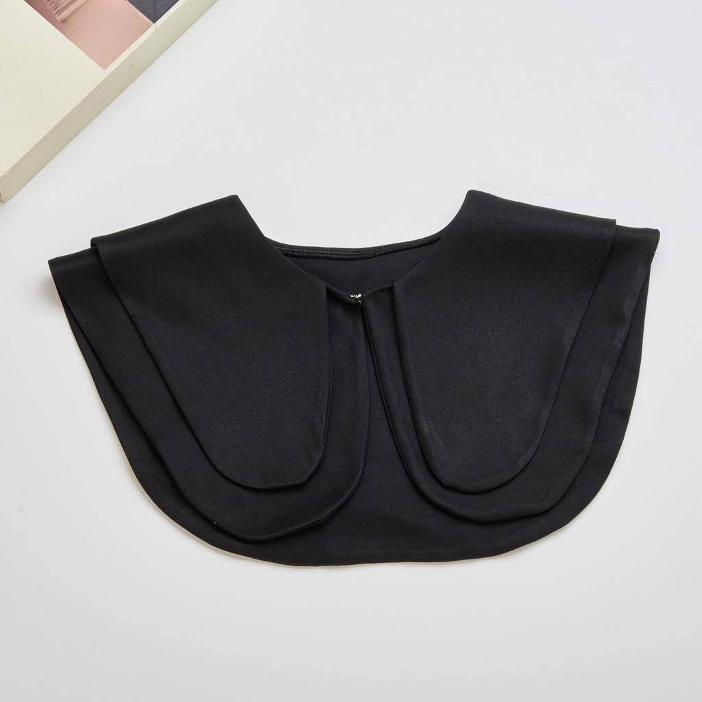 Solid Color Fake Collar Shawl Removable Half Shirt Collar Decoration Blouse Detachable False Lapel Blouse Tops Small Cape