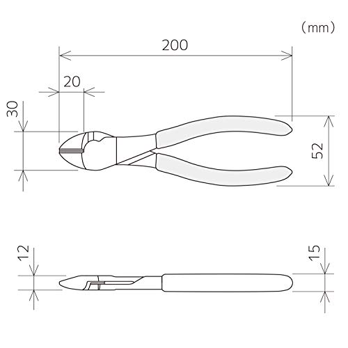 Engineer NK-48 Side Cutters Pliers, Carbon Steel Jaws Easily Cut Through Iron, Copper, and Piano Wire (Made In Japan)
