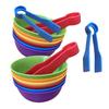 Toyvian Набор из 2 сортировочных чашек, Монтессори STEM пинцеты для малышей, Красочная игра на сопоставление, Игра в радужные чаши, Мягкие резиновые зажимы для детей