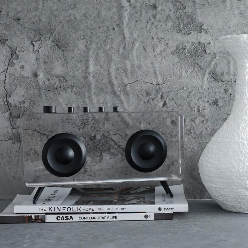 Crystal Minimalist Vintage Radio Decorative Ornament Living Room Study Villa Showroom Home Decoration