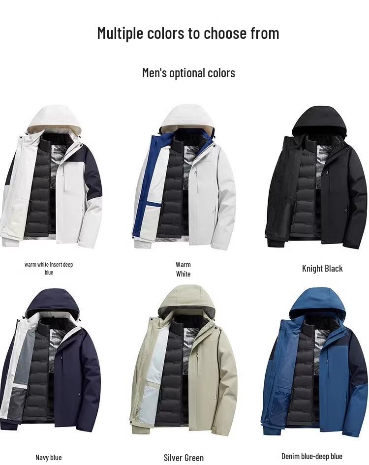 Camel Outdoor Женская водонепроницаемая пуховая парка 3-в-1 для зимнего туризма и альпинизма