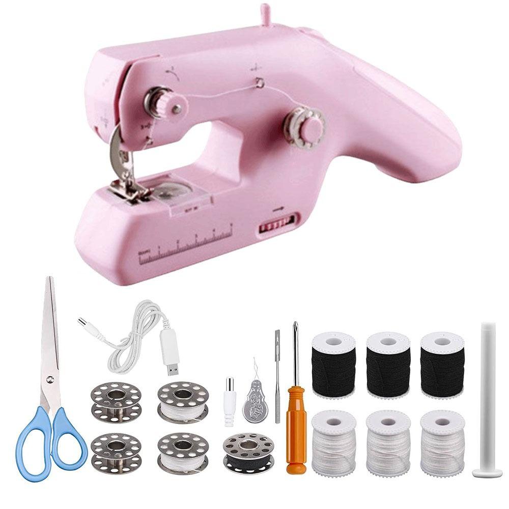 Electric Mini Sewing Machine USB Rechargeable Sewing Tool Portable Small Sewing Machine DIY Crafts