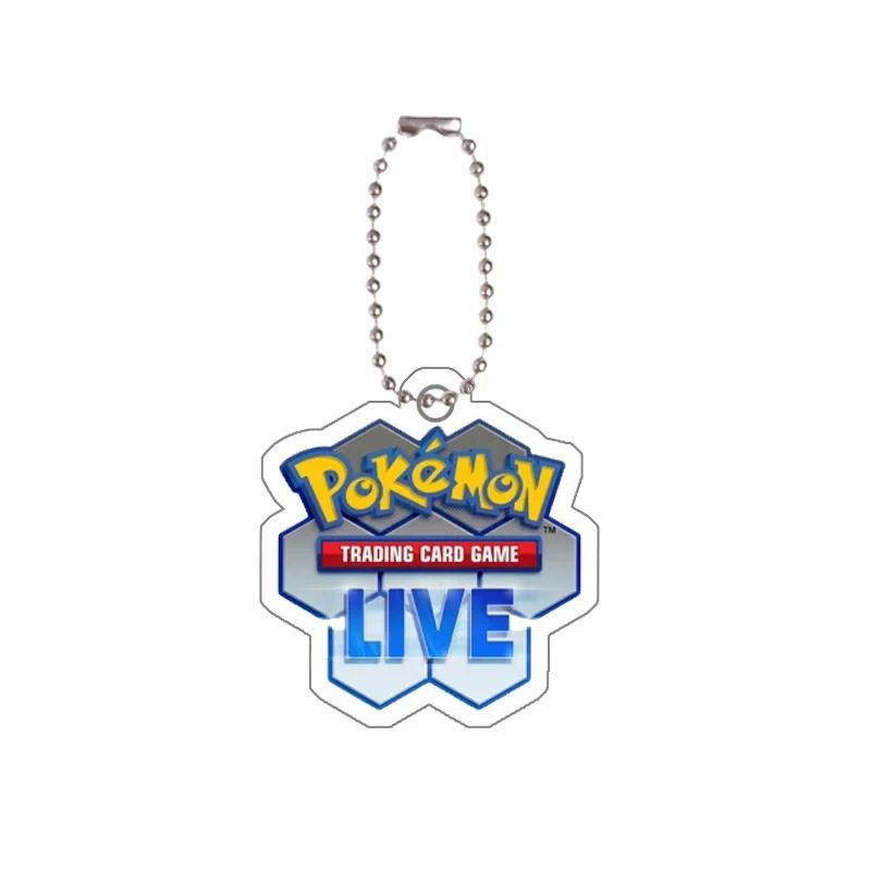 Мультяшная серия Покемон Логотип Ptcg Live DIY Акриловый Брелок Креативная Игровая Коллекция Карточка Самодельное Украшение для Сумки Подвеска Подарок