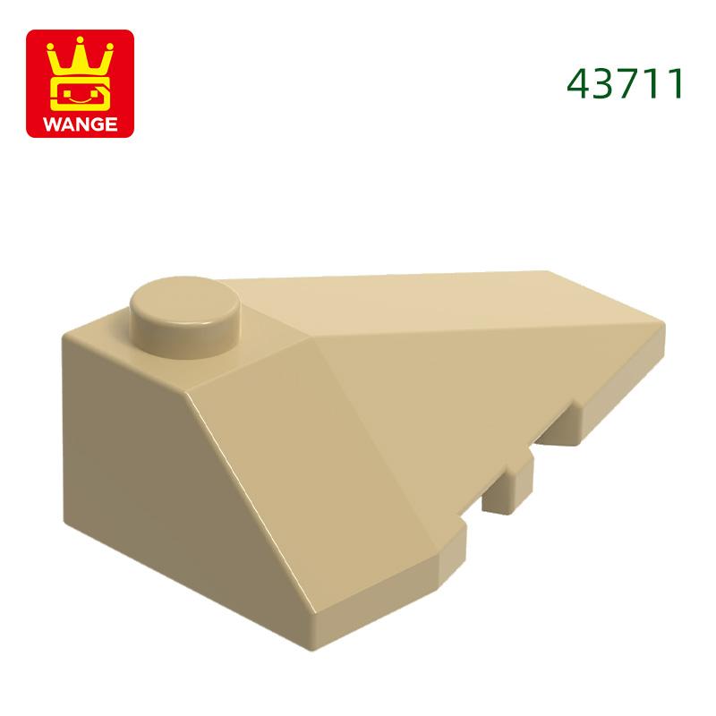 Нетоксичные 74 шт./лот 43711 Правый скошенный клин 4x3 Тройные строительные блоки Аксессуары для Moc Совместимы с Bricks Детские игрушки Подарок Bo