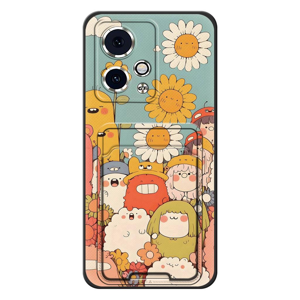 Card slot TPU Phone Case For Honor90 GT Dirt-resistant Silicone Durable Cute Waterproof Cartoon Anti-knock protective