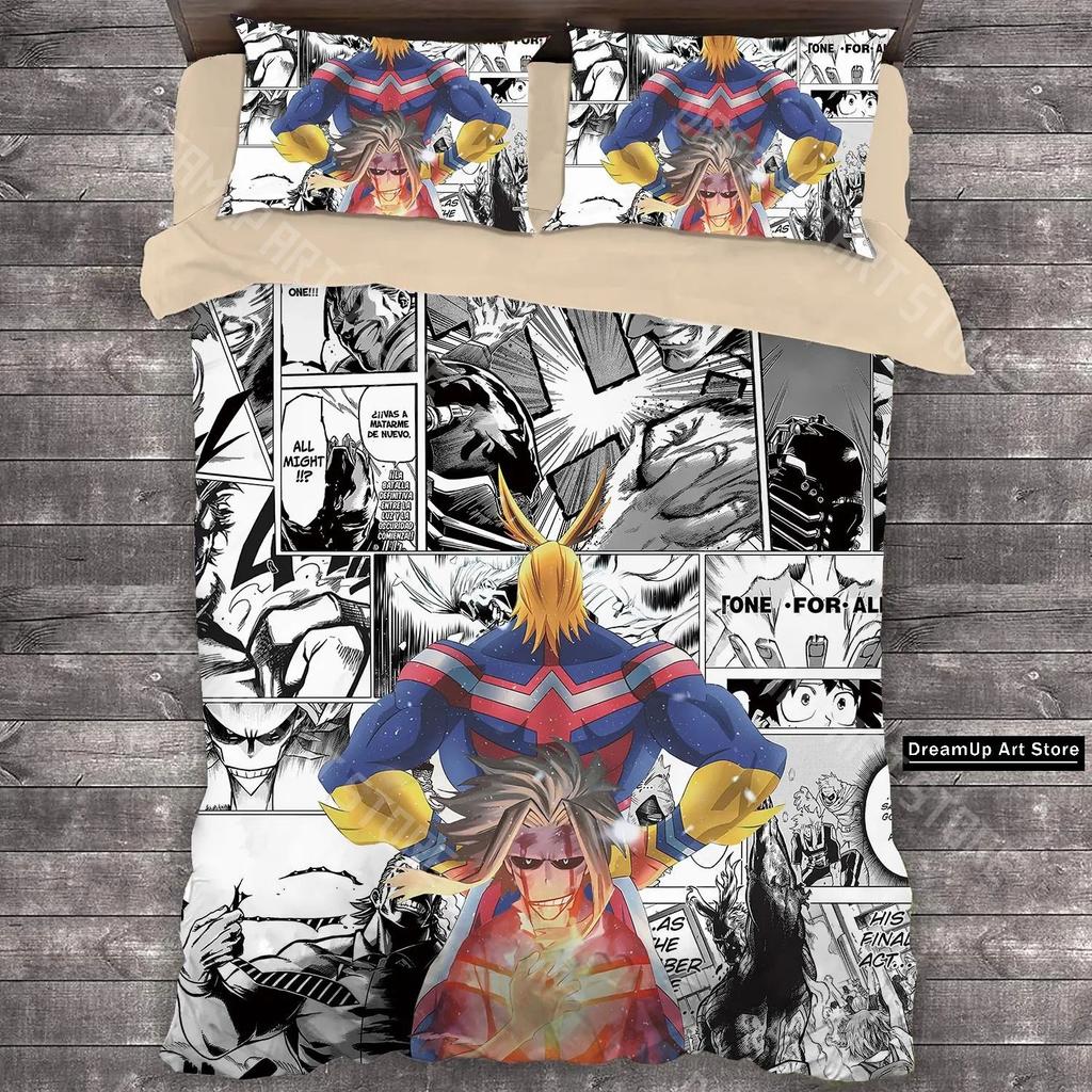 3D Print MANGA Anime My Hero Academia Bedding Set Boys Girls Twin Queen Full Size Duvet Cover Pillowcase Bed Adult Bedroom