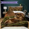 Cute Animal Pattern Bedding uilt Set uilt Cover Pillowcase Home Decoration Birthday Gift (1 * duvet cover + 2 * pillowcase without core)