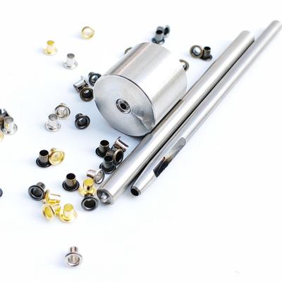 MINI bjd, 100 шт., люверсы с набором инструментов, 1,0/1,5/2/2,5 мм, латунная сумка с полыми заклепками, декоративная пряжка в виде куриного глаза