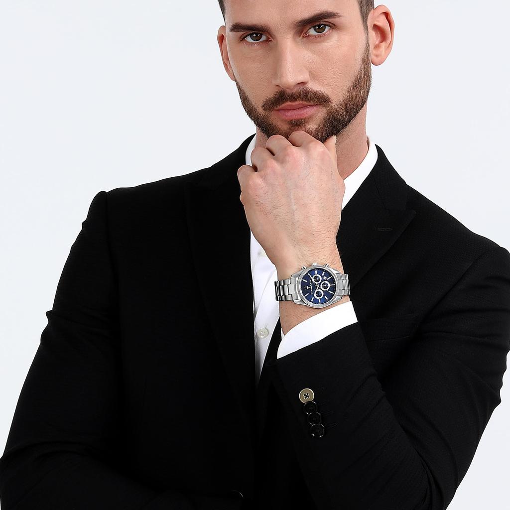 Подлинные кварцевые часы Maserati Attrazione 43 мм, светящийся циферблат, 5 АТМ, японский механизм, годы [Официальный продукт], мужские R8853151005, стрелки, водонепроницаемые, [2