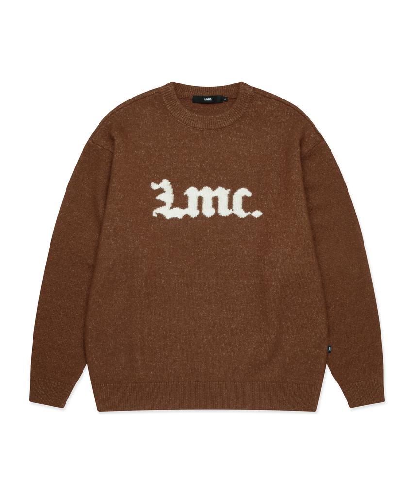 LMC Gothic Name Knit Sweater Brown