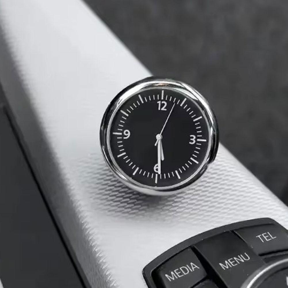 Светящиеся часы Измеритель влажности Украшение на приборную панель Мини-часы Датчик температуры Аналоговый термометр Наклейка Цифровые часы Датчик