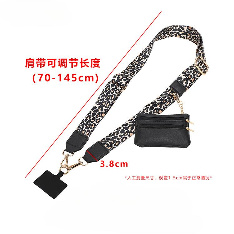 Ремешок Clip and Go для телефона, ремешок для телефона с кошельком на молнии, регулируемый шнурок для защиты от кражи мобильного телефона для женщин