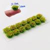14pcs/set 13~15mm*10mm DIY Miniature Garden Decor Multicolors Landscape Wargame Grass Tufts