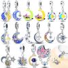 Оригинальные шармы Ночник Голубая Луна Бабочка Астронавт Бусины Подходят для браслета Медь Женские украшения Изготовление своими руками Аксессуар