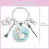 Nurse Dental Care Keychain With Medical Syringe And Stethoscope Pattern Gift