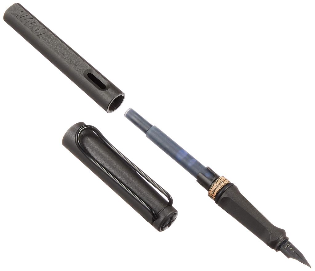 LAMY Safari Fountain Pen Medium Nib Black Converter Sold Separately L17-M Dual-System