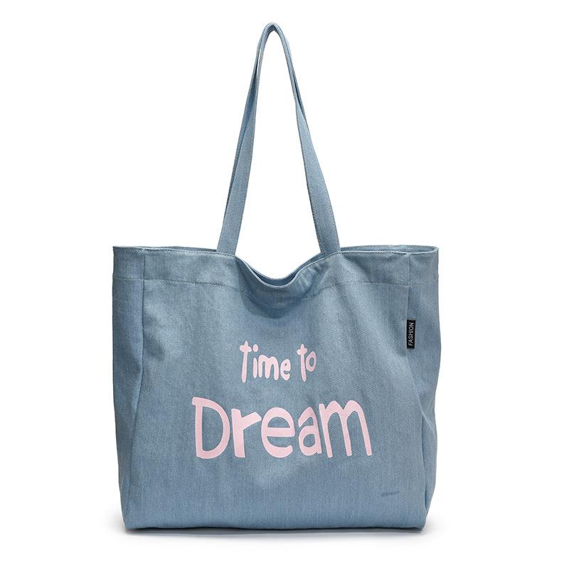 Модная и повседневная сумка-тоут большой вместимости женская 2025 новая сумка-мессенджер для通勤, корейская версия холщовой женской сумки с алфавитом