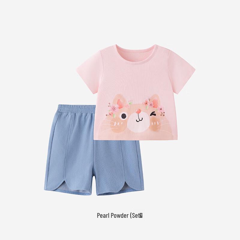 YEEHOO Kids' Summer Cotton Cartoon Short Set