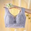 Lace Mesh Seamless Vest-Style Wire-Free Plus Size Bra with Beautiful Back Design