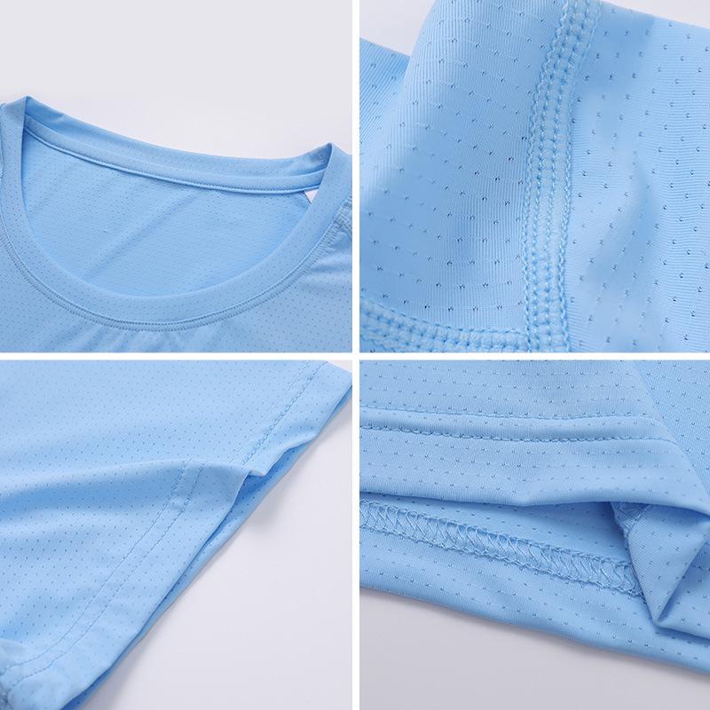 Мужская летняя облегающая быстросохнущая спортивная футболка Ice Silk