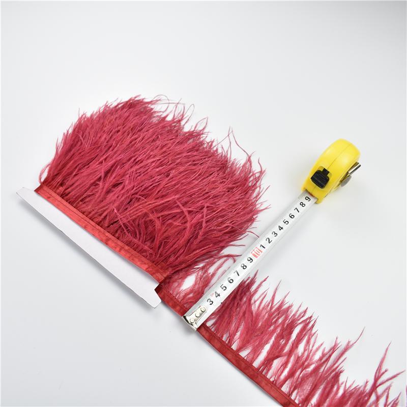 Перья1Метр Натуральная бахрома из страусиных перьев 8-10 см Цветные пушистые перья Отделка для шитья платьев Декор одежды Декор для вечеринок