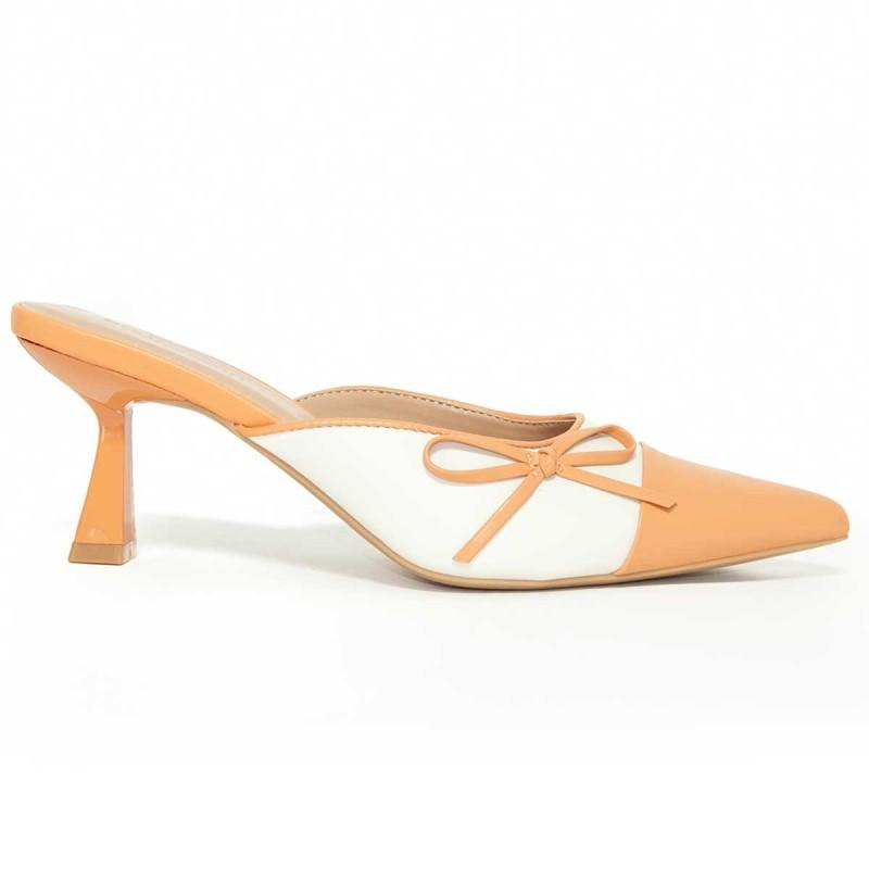 Zapato De Tacón Con Talón Descubierto Y Puntera Cerrada Bicolor Para Mujer Montevita Reist 105279