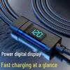 120W Fast Charging Transparent Luminous Digital Three-in-One Data Cable