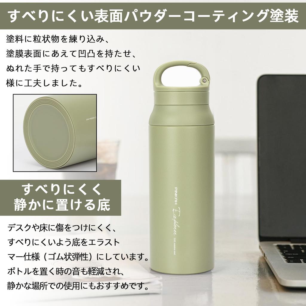 Бутылка для воды 600 мл с ручкой, термос из нержавеющей стали с 24-часовой изоляцией, совместимая со спортивными напитками, для спортзала, офиса, пляжа, для девочек