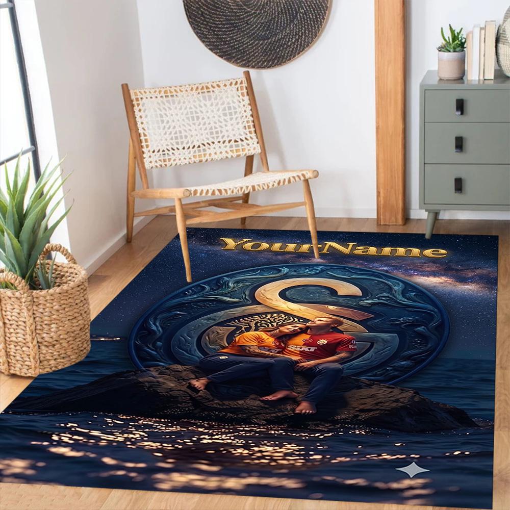 Galatasaray Personalized Name Area Rug Perfect For Hallway Dormitory Outdoor Playrooms Antislip Carpet Anime Office Decor