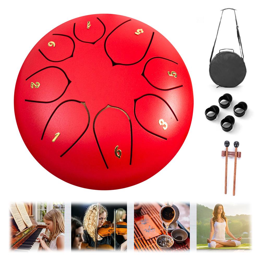 6-дюймовый 8-нотный ручной барабан Rain Chime Rain Drum инструмент для медитации йоги
